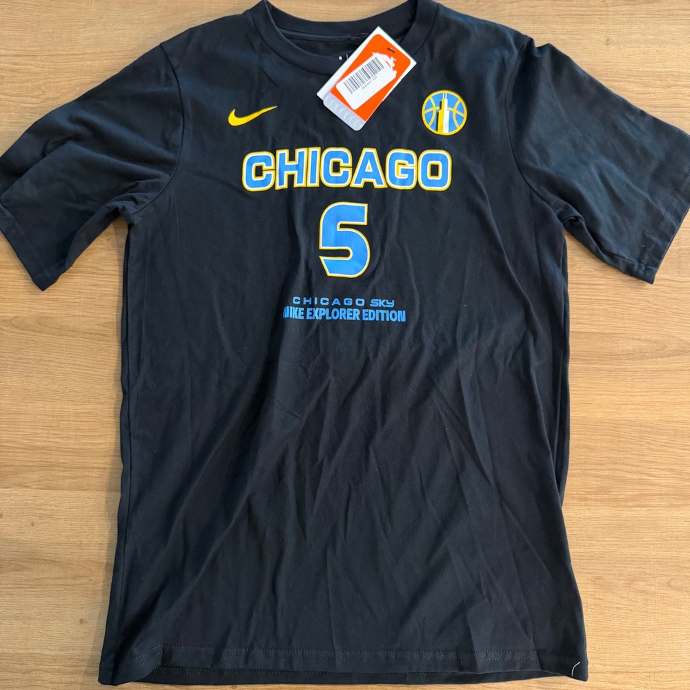 Nike Chicago Sky Angel Reese 5 Explorer Edition Kids‎ XL 18/20 Black T-Shirt NEW